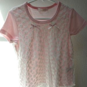 Japanese girl's cloth top Pink.